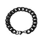 Hip Hop Trend Cuban Chain Titanium Steel Twist Chain Lobster Clasp Black Bracelet European and American Men's Stainless Steel Bracelet Jewelry - Image 5