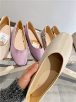 21 spring new Japanese style comfortable work commuting single shoes round toe shallow mouth grandma shoes soft bottom flat shoes women's shoes - Image 3