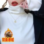 Double-sided velvet high-necked bottoming shirt for women in autumn and winter - Image 5