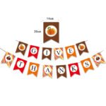 Cross border Thanksgiving party decoration banner GIVE THANKS pull flag pumpkin turkey pull flower spot wholesale