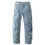 Vintage irregular pleated jeans - Image 3