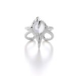 Original niche design irregular protein moonstone ins cold style personality light luxury high-end index finger ring