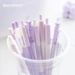 Simple INS wind neutral pen set high-value transparent gradient girl heart press brush pen signature pen
