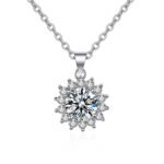 Pendant Female Moissanite Pendant D Color FL Clarity Moissanite Necklace Moissanite Sunflower Pendant - Image 5