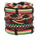 Cross-border new vintage style multi-layer elastic line rudder bow 3 pieces 4 pieces 5 pieces 6 pieces set handwoven men's bracelets - Image 5