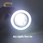 OKEEN cross-border GM spotlight dual-light COB angel eye fog light modified LED lens fisheye daytime running light - Image 3