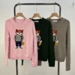 Lazy wind dress fox pullover sweater women's 2024 autumn super good-looking temperament loose knit top