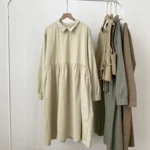 Japanese cotton loose vest + dress two-piece set 2022 spring new Mori style niche design long skirt - Image 5