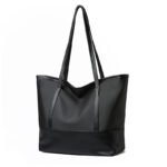 Solid color oxford cloth large capacity tote bag fashion contrast classic versatile shoulder bag korean casual student class - Image 5