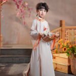 Boys' Hanfu high-end embroidered round neck robe - Image 3