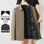 New high-end men's down jacket thickened and warm autumn and winter jacket business casual duck down jacket middle-aged dad outfit