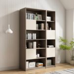 Wooden moon bookcase home floor-to-ceiling bookshelf rack modern minimalist combination display cabinet storage cabinet locker - Image 2