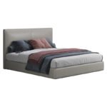 Modern minimalist master bedroom double wedding bed Nordic small apartment minimalist light luxury wedding room leather art soft bag 1.8 meters large bed - Image 5