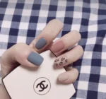 Nail Sticker Nail Art Sticker Red Korean Finished 3D Jewelry Female Patch A Piece False Nail Sticker Waterproof Lasting - Image 2