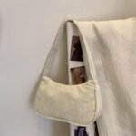 Women's bag corduroy 2022 new style single shoulder bag trend simple Japanese single shoulder handbag foreign trade dropshipping - Image 8