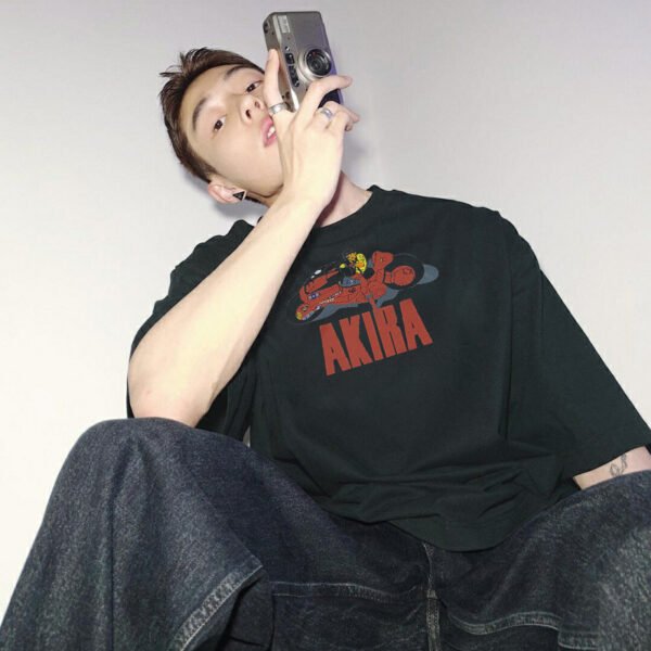 Vintage Motorcycle Printed Washable Old Short Sleeve T-Shirt