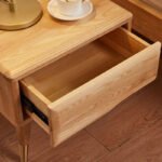 Bedside table simple fashion small all solid wood designer drawer chest ash solid wood bedside table wholesale - Image 3
