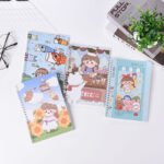 Double-sided off-type book coil notebook cute girl hand account book simple ins style Japanese creative cartoon book