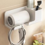 Chaopintang storage rack wall-mounted air tube rack hair dryer rack free punch bathroom toilet toilet rack