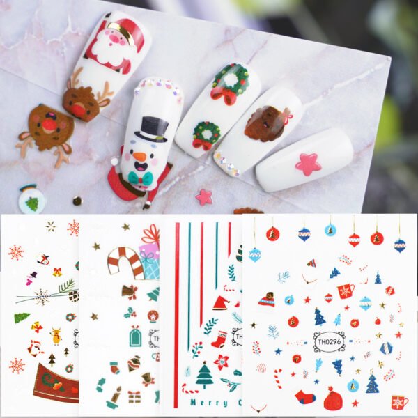 Zhengxiang New Christmas Nail Art Jewelry DIY Nail Art Stickers Small Decals INS Amazon Halloween Nail Stickers