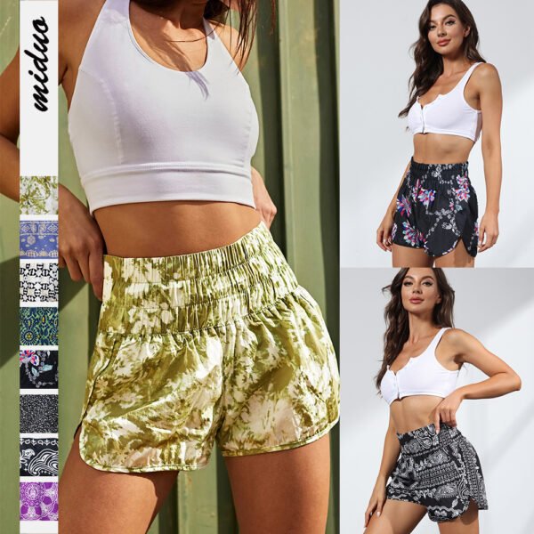 Factory Direct Totem Digital Printing Ladies Outdoor Sports Shorts Home Commuter Casual Pants European Women's Clothing