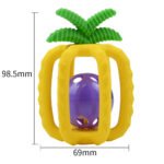 Manufacturers spot two-color pineapple teether silicone teether toy baby teether stick three-dimensional silicone teether wholesale - Image 2