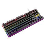 Hyun silver fox K80 real mechanical keyboard 87 keys USB luminous green axis color combination keyboard gaming game cross-border wholesale
