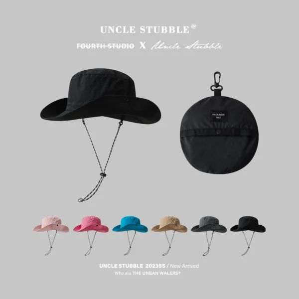Foldable quick drying waterproof fisherman hat