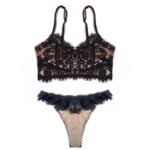 Cross-border exclusive for European and American foreign trade ultra-thin lace lingerie set summer sexy beautiful backless backless bra straps - Image 5