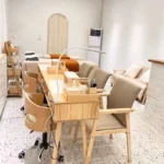 Simple special offer Japanese-style manicure table and chair set Internet celebrity single double-person three-person manicure table simple double-layer manicure table - Image 2