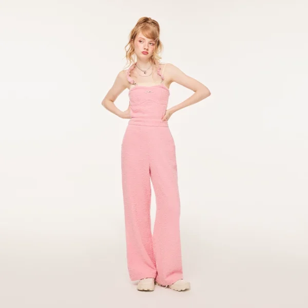 Halter bra backless jumpsuit