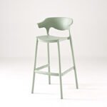 Nordic designer bar chair minimalist front desk plastic bar chair stacking ins net red bar horn high stool - Image 7