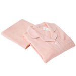 Spring and autumn solid color couple home clothes summer double color spinning cotton yarn men's and women's pajamas set - Image 8