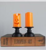 Halloween decoration candlestick pumpkin lamp new wind lamp LED electronic candle lamp creative decoration small night lamp oil lamp - Image 4