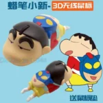 Korean authentic Crayon Shinchan dynamic Superman usb wireless mouse Bluetooth Pikachu dual-mode mouse spot - Image 2