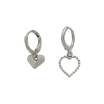 Asymmetric love ear buckle 2022 new earrings female sweet cool high-end sense personality simple ins heart-shaped ear jewelry - Image 5