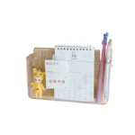 Japanese-style transparent storage box acrylic stationery mobile phone ins desk student dormitory free punching wall shelf