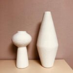 Nordic minimalist home living room flower arrangement decoration ins wabi sabi wind homestay decoration plain embryo striped vase - Image 2