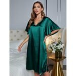 Amazon European and American pajamas women imitation silk home clothes ice silk satin nightdress summer foreign trade southeast Asia independent station - Image 3