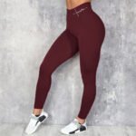 Wish spring and summer European and American women's waist printing leggings women's sports fitness yoga pants CM181 - Image 5