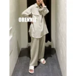10% off free shipping cost-effective 4-color NA pattern trousers loose plaid casual pants Japanese women's summer new style C - Image 5