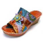 Foreign trade slippers women 2023 summer new ethnic style sandals women Amazon WISH large size 43 sandals and slippers women - Image 9
