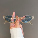 Cross-border new cat-eye sunglasses, European and American fashion Internet celebrities, the same INS glasses, simple and avant-garde sunglasses, mixed wholesale - Image 2