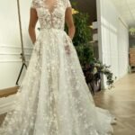 French lace dress female noble elegant fairy light luxury niche art test temperament banquet host dress