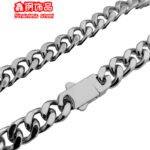 Spot cross-border hot selling hip hop spring buckle titanium steel bracelet stainless steel Cuban chain does not fade men's hand jewelry - Image 3