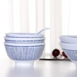 High-temperature underglaze color Japanese-style ceramic dishes and dishes set for home eating small bowls of grass series tableware combination - Image 3