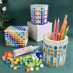 Mosaic pen holder material bag handmade diy