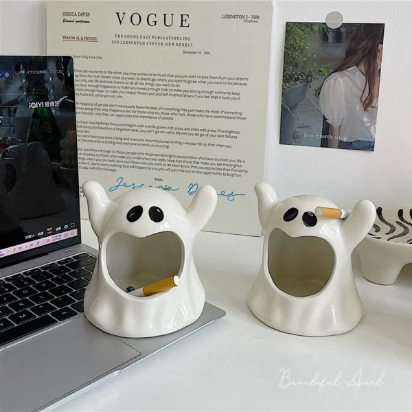 Creative ghost ceramic ashtray