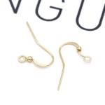 Copper plated 14k real gold diy earrings ear hook - Image 2
