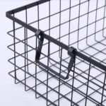 Simple wrought iron grid storage rack multifunctional metal storage basket desktop storage basket living room bathroom storage basket - Image 7